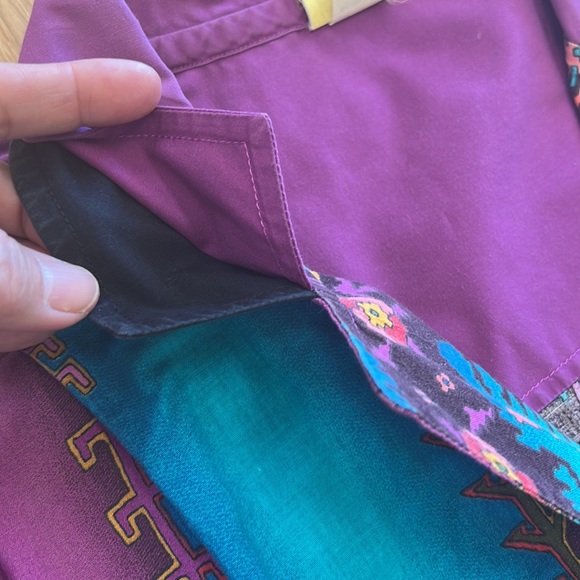 Vintage Women Blouse Pattern Buttons Down Sz XL - Picture 7 of 15